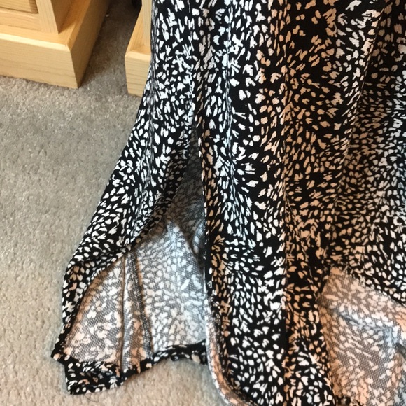 Free People Looking For Love Midi Dress In Black and White Animal Print Size 2 - Picture 6 of 13